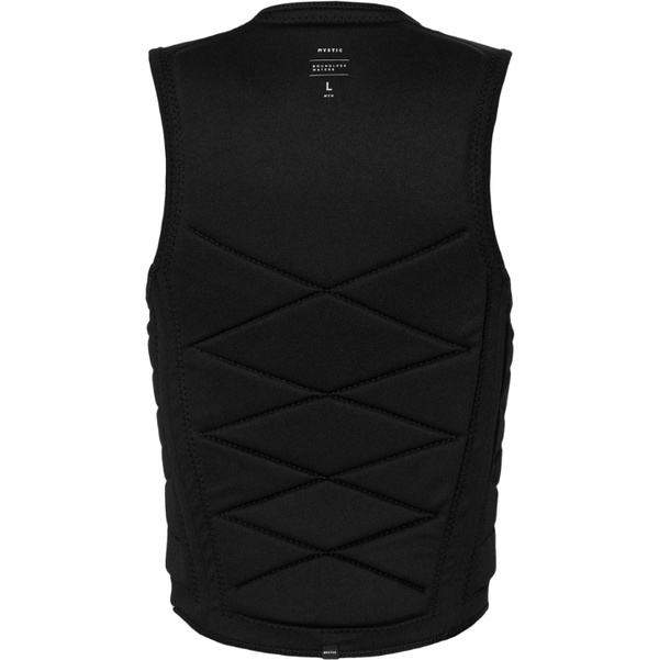 2026 Mystic Mens Outlaw Front Zip Wake Impact Vest 35005.240226 - Black